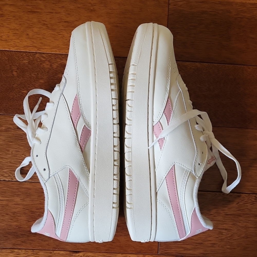Reebok Club C Double Revenge Classic White and Pink Sneakers - Picture 7 of 14